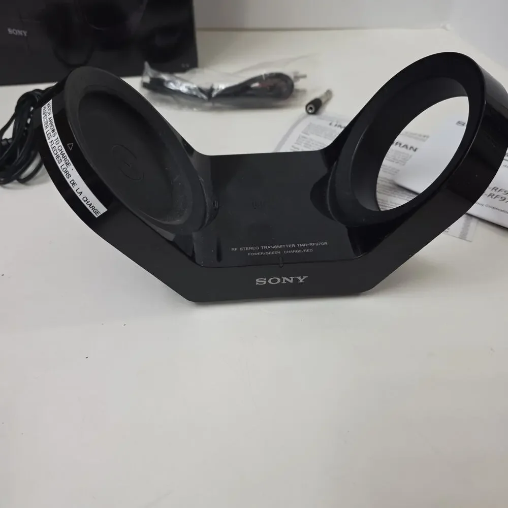 Sony MDR-RF925R Headband Wireless Headphones Black EUC New Ear Pads